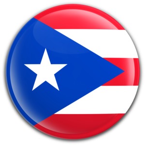 Badge Button Puerto Rico Flag PowerPoint clipart graphic preview.