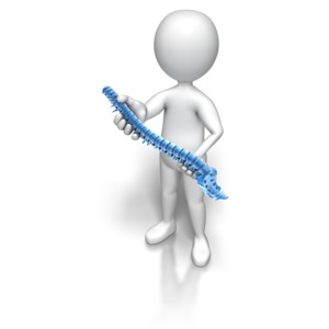 Figure Holding Spinal Column PowerPoint clipart graphic preview.