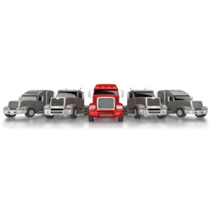 Leader Of Semi Convoy PowerPoint clipart graphic preview.