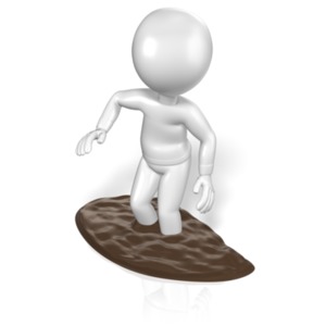 Stick Figure In The Mud PowerPoint clipart graphic preview.