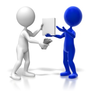Sales Transaction Colored PowerPoint clipart graphic preview.