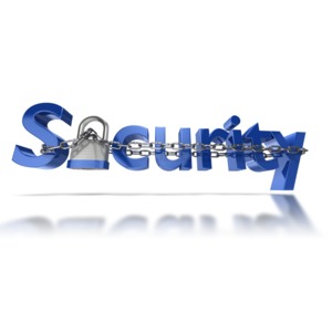 Security Text Chain Locked PowerPoint clipart graphic preview.