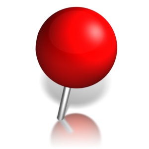 Round Marker Pin PowerPoint clipart graphic preview.