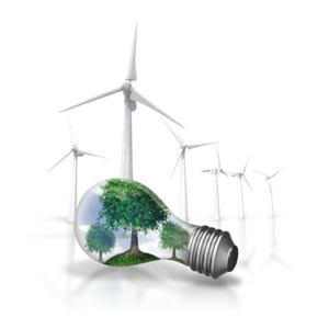 Nature Energy Wind Turbine PowerPoint clipart graphic preview.