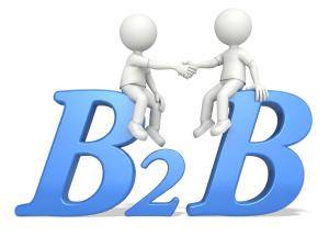 B2B Hand Shake PowerPoint clipart graphic preview.