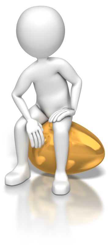 High-resolution clipart illustration of Stick Figure Sitting On Egg, designed for corporate operations tracking, strategic business execution, and professional reporting.