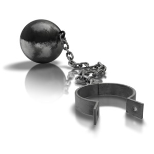 Ball And Chain Open PowerPoint clipart graphic preview.