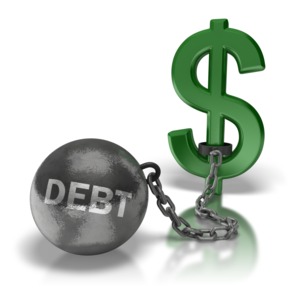 Ball N Chain Money PowerPoint clipart graphic preview.