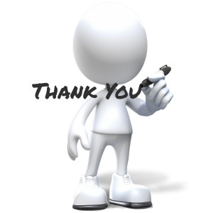 Stick Figure Drawing Thank You Customizable PowerPoint clipart graphic preview.