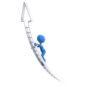 The Corporate Climb PowerPoint clipart graphic preview.