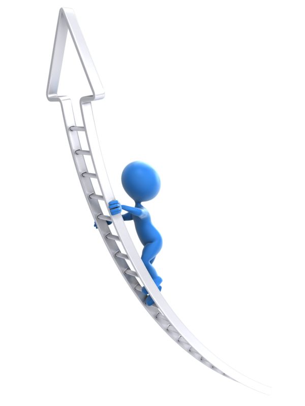 High-resolution clipart illustration of The Corporate Climb, designed for high-energy corporate team building, health and fitness promotions, and motivational athletic slide layouts.