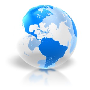 World Transparent Glass PowerPoint clipart graphic preview.