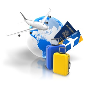 Travel Package Tickets Passport PowerPoint clipart graphic preview.