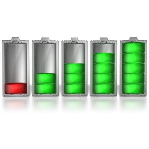 Battery Levels PowerPoint clipart graphic preview.