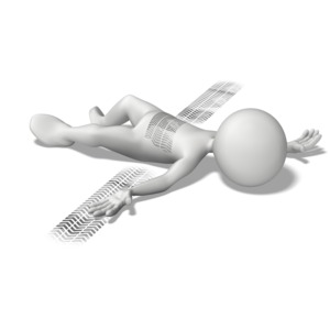 Run-Over Figure PowerPoint clipart graphic preview.