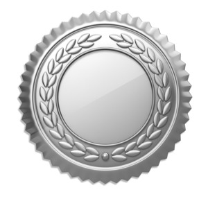 Silver Seal PowerPoint clipart graphic preview.