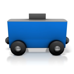 Toy Train Box Car PowerPoint clipart graphic preview.