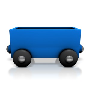 Toy Train Coal Car PowerPoint clipart graphic preview.