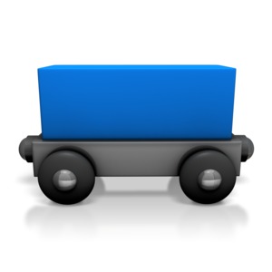 Toy Train Cargo Car PowerPoint clipart graphic preview.