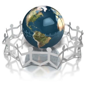 World Unity PowerPoint clipart graphic preview.