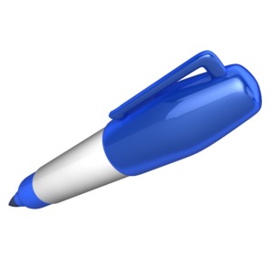 Single Colored Marker PowerPoint clipart graphic preview.
