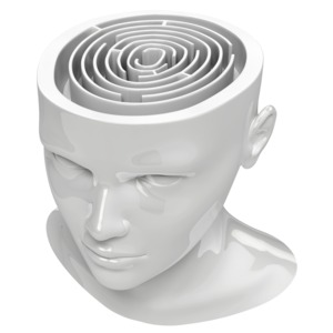 Maze In Head PowerPoint clipart graphic preview.