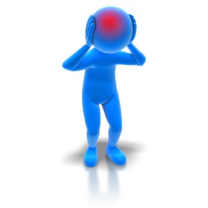 Stick Figure With Headache PowerPoint clipart graphic preview.