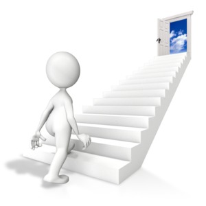 Walk Toward Opportunity PowerPoint clipart graphic preview.