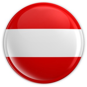 Badge Button Austria Flag PowerPoint clipart graphic preview.