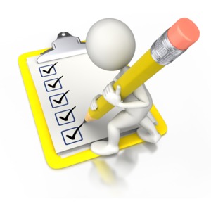 Check Off With Pencil PowerPoint clipart graphic preview.