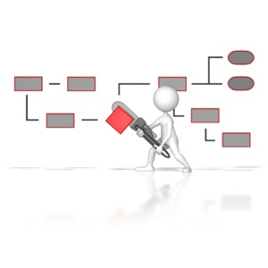 Creating A Better Process PowerPoint clipart graphic preview.