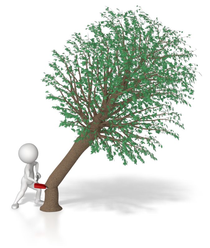 High-resolution clipart illustration of Stick Figure Chop Down Tree, designed for seasonal marketing campaigns, corporate event presentations, and holiday promotions.