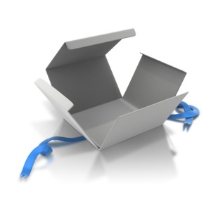 Empty Box Opened PowerPoint clipart graphic preview.