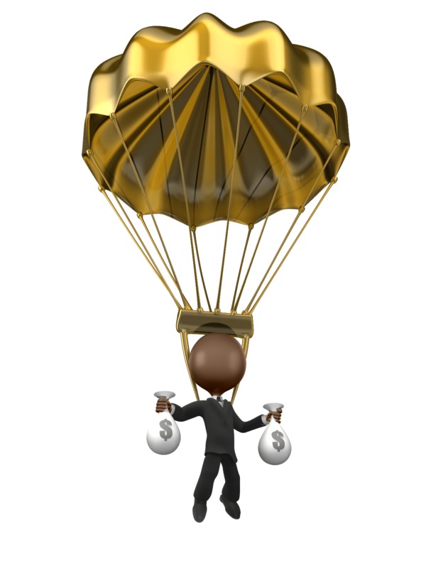 High-resolution clipart illustration of Golden Parachute, designed for corporate operations tracking, strategic business execution, and professional reporting.