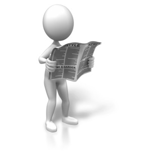 Standing With The News PowerPoint clipart graphic preview.