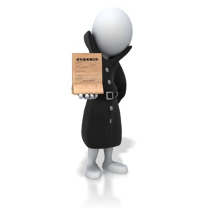 Detective Holding Evidence PowerPoint clipart graphic preview.