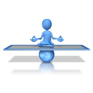 Stick Figure Balanced PowerPoint clipart graphic preview.