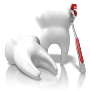 Toothbrush Leaning Teeth PowerPoint clipart graphic preview.