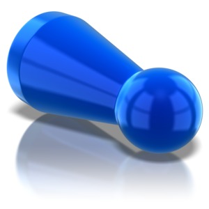 Pawn Tipped Over PowerPoint clipart graphic preview.