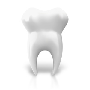 Single Tooth Upright PowerPoint clipart graphic preview.