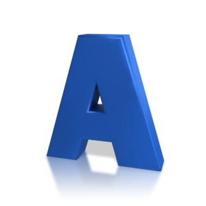 Single Letter A PowerPoint clipart graphic preview.