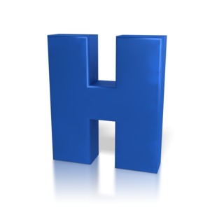Single Letter H PowerPoint clipart graphic preview.