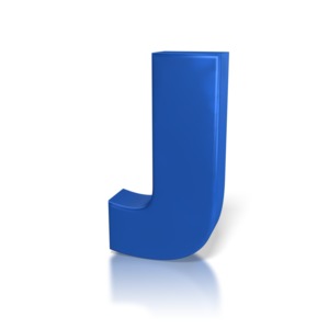 Single Letter J PowerPoint clipart graphic preview.