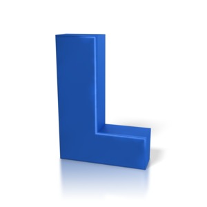 Single Letter L PowerPoint clipart graphic preview.
