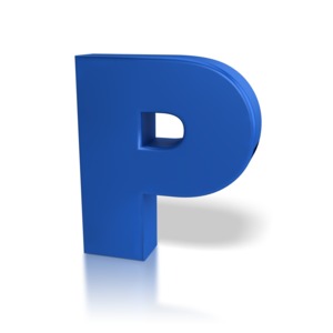 Single Letter P PowerPoint clipart graphic preview.