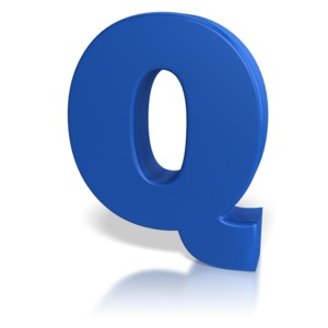 Single Letter Q PowerPoint clipart graphic preview.