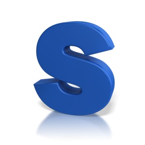Single Letter S PowerPoint clipart graphic preview.