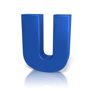 Single Letter U PowerPoint clipart graphic preview.