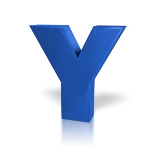 Single Letter Y PowerPoint clipart graphic preview.