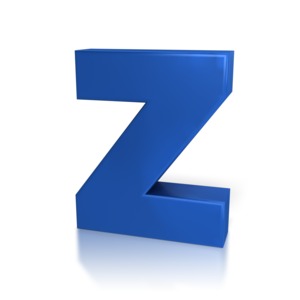 Single Letter Z PowerPoint clipart graphic preview.